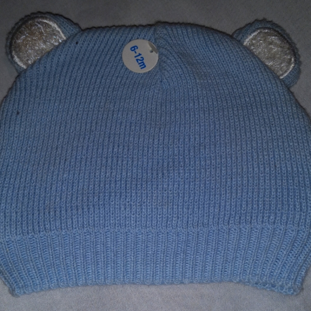 So Adorable Blue Bunny Knit Hat